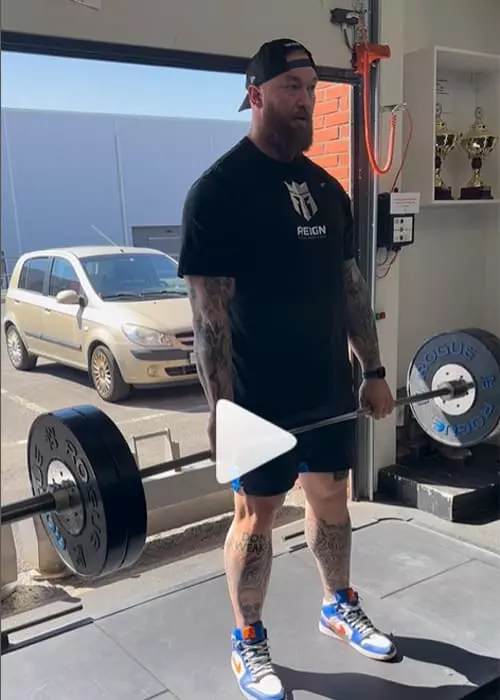 Vidéo Instagram Hafthor Bjornsson