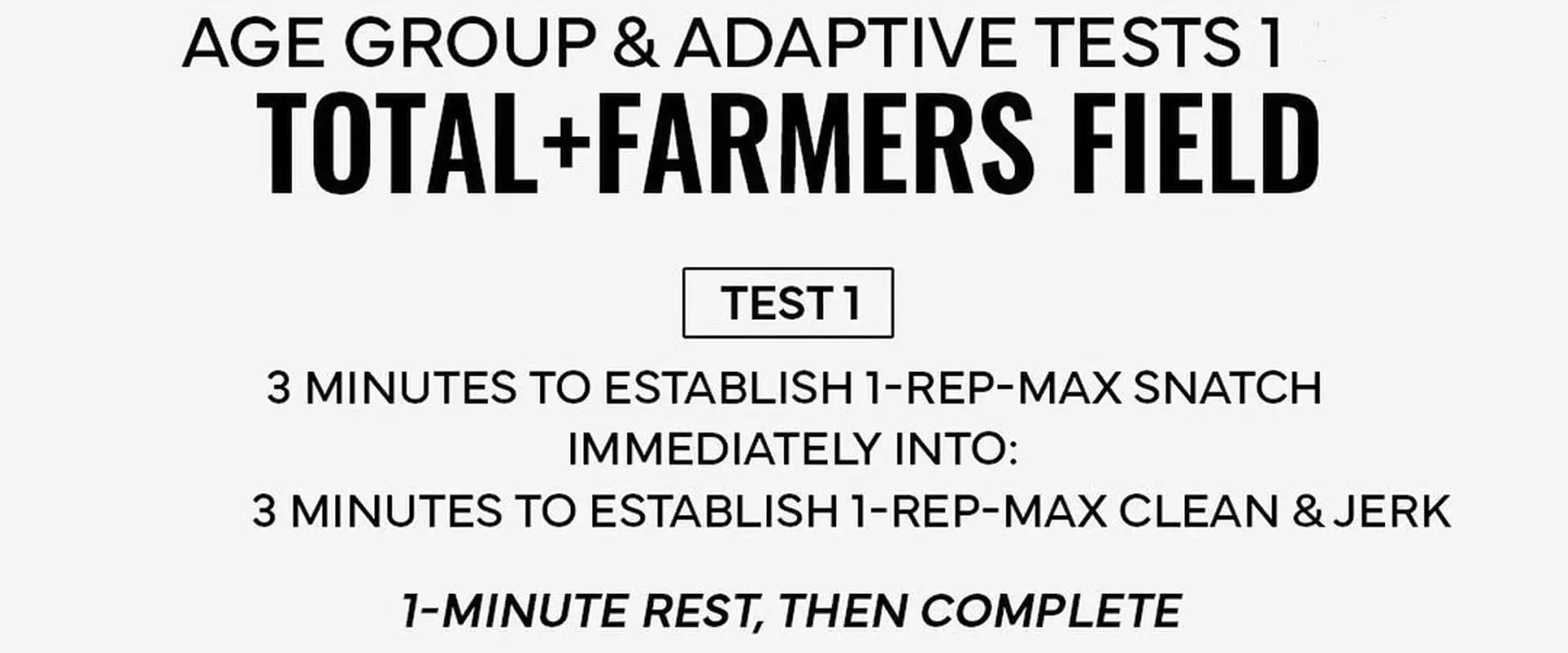 CrossFit Games 2023 - Age Groupe & Adaptive - Test 1